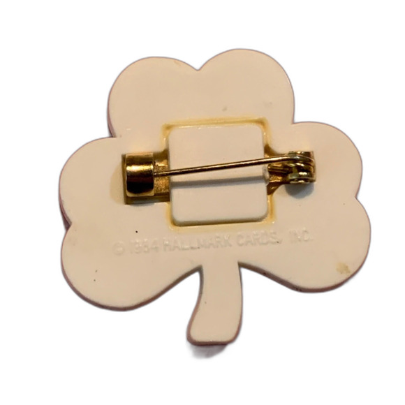 Rare Vintage 1984 Hallmark “Love of the Irish” Shamrock pin brooch - Picture 2 of 4